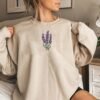 Lavender Flower Embroidery Design - 5 Sizes - Image 2
