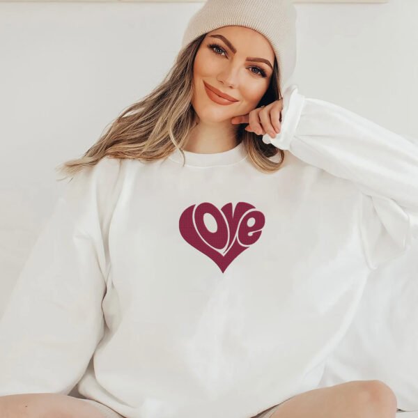 Love Heart Embroidery Design - 5 Sizes - Image 3