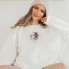 Boho Women Floral face Embroidery Design - 5 Sizes - Image 2