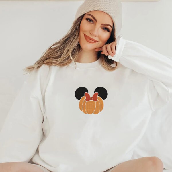 Mickey Pumpkin Embroidery Design - 5 Sizes - Image 2
