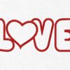 Love Applique Embroidery Design - 5 Sizes