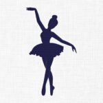 Ballerina Dancing Embroidery Design - 7 Sizes