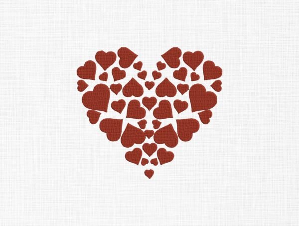 Little Hearts Embroidery Design - 5 Sizes