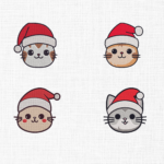 Christmas Cats bundle Embroidery Design - 5 Sizes