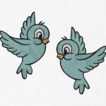 Birds Couple Embroidery Design - 6 Sizes