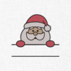 Santa Claus Monogram Embroidery Design - 5 Sizes