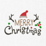 Merry Christmas Embroidery Design - 5 sizes