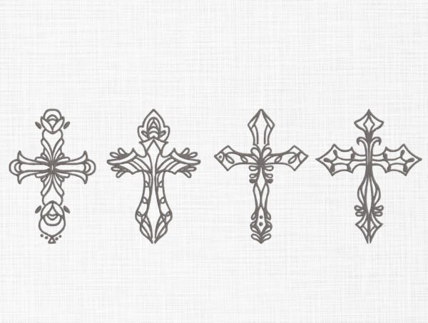 Celtic Cross Bundle Embroidery Design - 5 Sizes