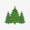 Christmas trees Embroidery Design - 5 Sizes