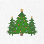 Christmas trees Embroidery Design - 5 Sizes