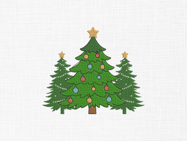 Christmas trees Embroidery Design - 5 Sizes
