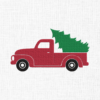 Christmas Truck Embroidery Design - 5 Sizes