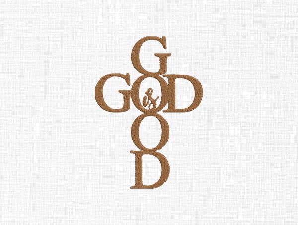 God is good Embroidery Design - 5 Sizes