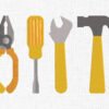 Tools Bundle Embroidery Design - 6 Sizes