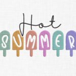 Hot Summer Ice Creams Embroidery Design - 5 Sizes
