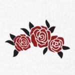 Rose Flower Embroidery Design - 5 Sizes