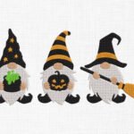 Halloween Gnomes Bundle Embroidery Design - 5 Sizes