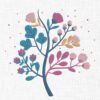 Flower Tree Embroidery Design - 5 Sizes