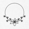 Floral Wreath Embroidery Design - 5 Sizes