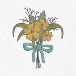 Flowers Bouquet Embroidery Design - 5 Sizes