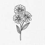 Flowers Embroidery Design - 5 Sizes