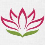 Lotus Flowers Embroidery Design - 6 Sizes