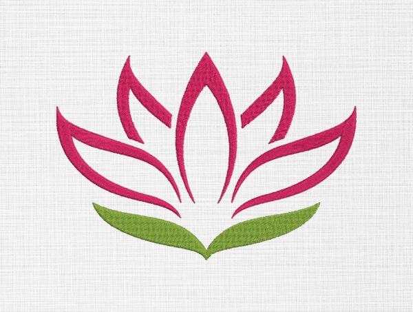 Lotus Flowers Embroidery Design - 6 Sizes