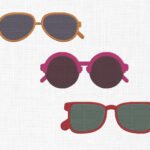Sun Glasses Bundle Embroidery Design - 5 Sizes