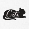 Black Cat Embroidery Design - 5 Sizes