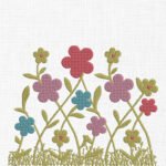 Wild Flowers Embroidery Design - 4 Sizes