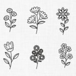 Flowers Bundle Embroidery Design - 5 Sizes