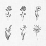 Birth Flowers Bundle Embroidery Design - 5 Sizes