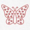 Hearts Butterfly Embroidery Design - 6 Sizes