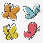 Mini Butterfly Bundle Embroidery Design - 6 Sizes