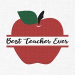 Teachers Day Monogram Embroidery Design - 5 Sizes