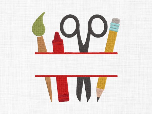 Stationary Monogram Embroidery Design - 5 Sizes