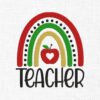 Teacher Rainbow Embroidery Design - 5 Sizes