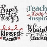 Teacher's Day Bundle Embroidery Design - 5 Sizes