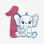1st Birthday Embroidery Design - 5 Sizes