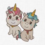 Cute Unicorns Embroidery Design - 5 Sizes