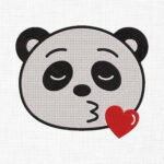 Cute Panda Embroidery Design - 6 Sizes