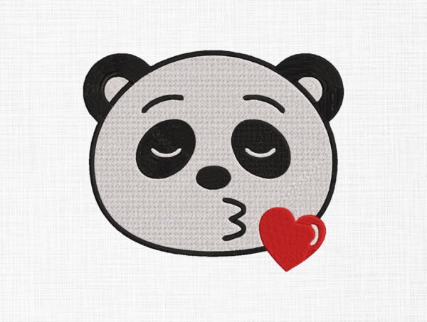 Cute Panda Embroidery Design - 6 Sizes