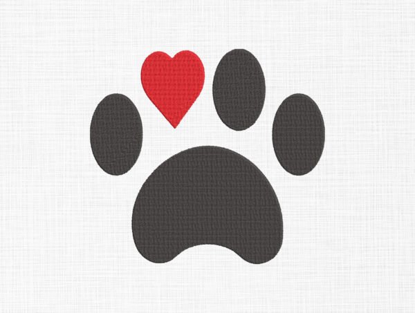 Paw Embroidery Design - 5 Sizes