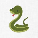 Snake Embroidery Design - 5 Sizes