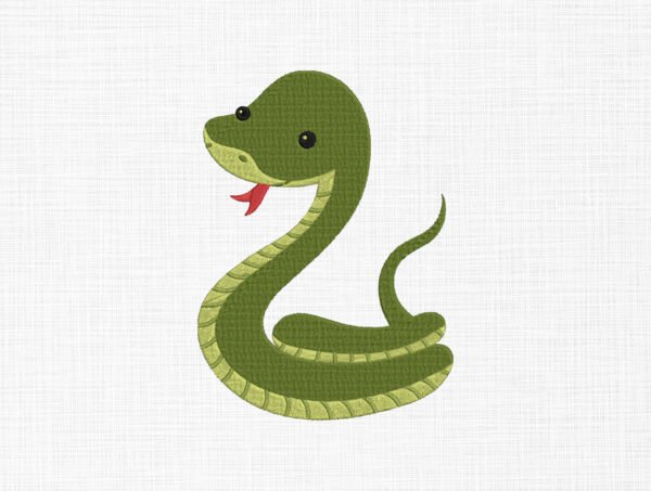 Snake Embroidery Design - 5 Sizes