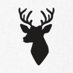Deer Head Embroidery Design - 6 Sizes