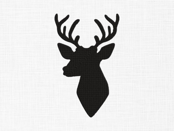 Deer Head Embroidery Design - 6 Sizes