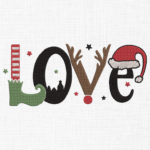 Christmas Love Embroidery Design - 5 Sizes