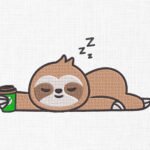 Sleeping Koala Embroidery Design - 5 Sizes