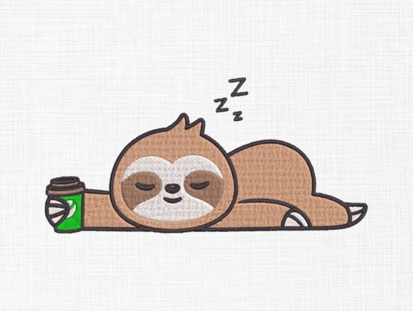 Sleeping Koala Embroidery Design - 5 Sizes
